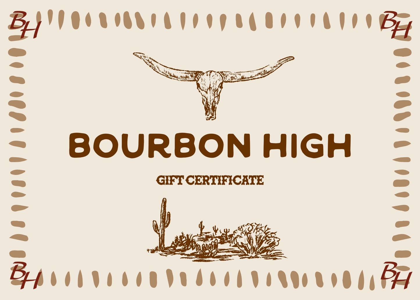 Bourbon High Gift Certificate